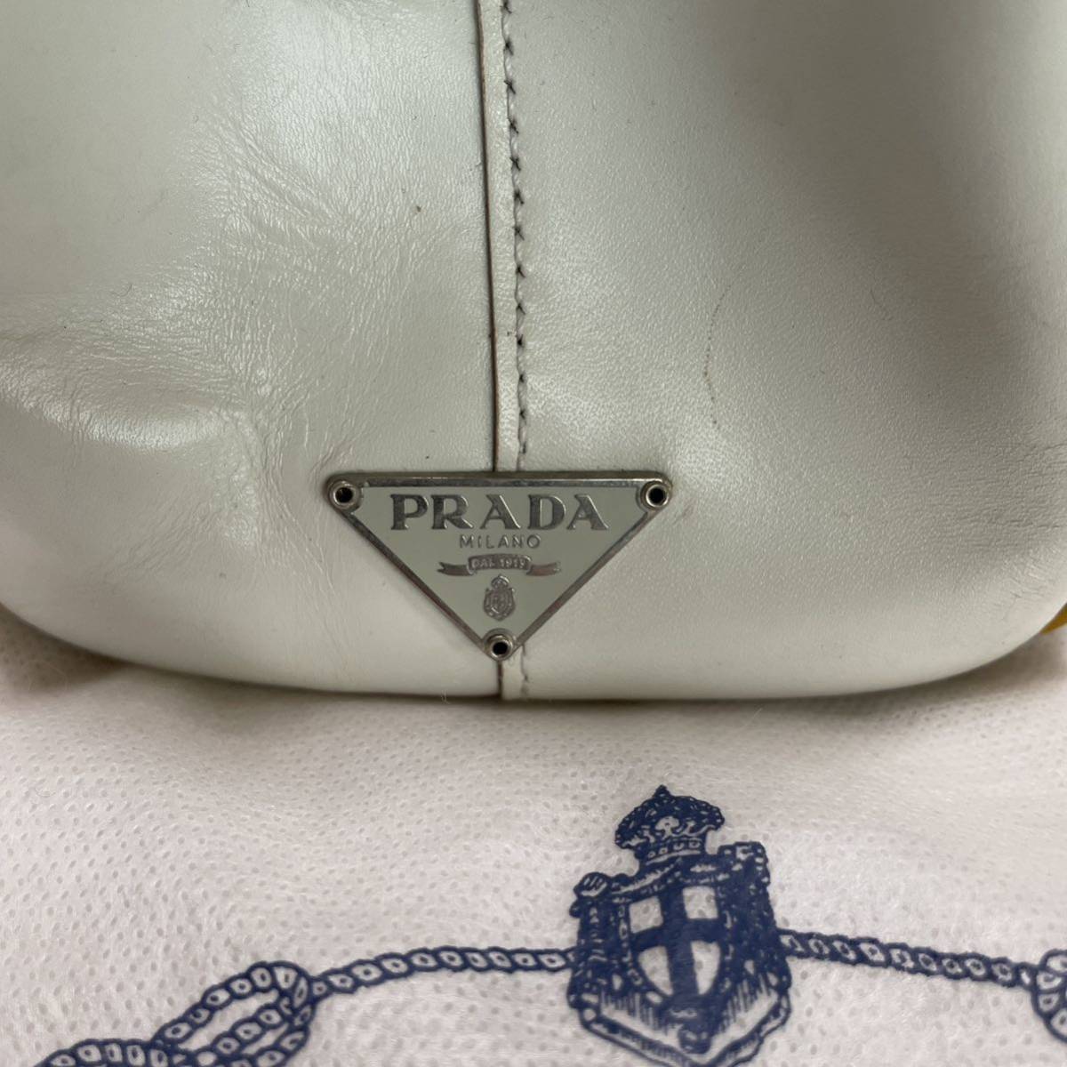 PRADA ハンドバッグ 白 三角ロゴ プラダ PRADA ハンドバッグ 