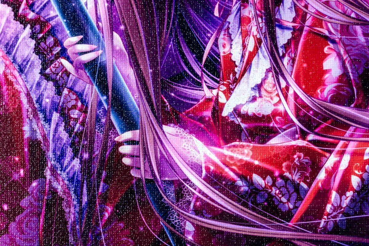 てぃんくる 『朱に染む流転 CE版』版画 ミクスドメディア アールビバン 