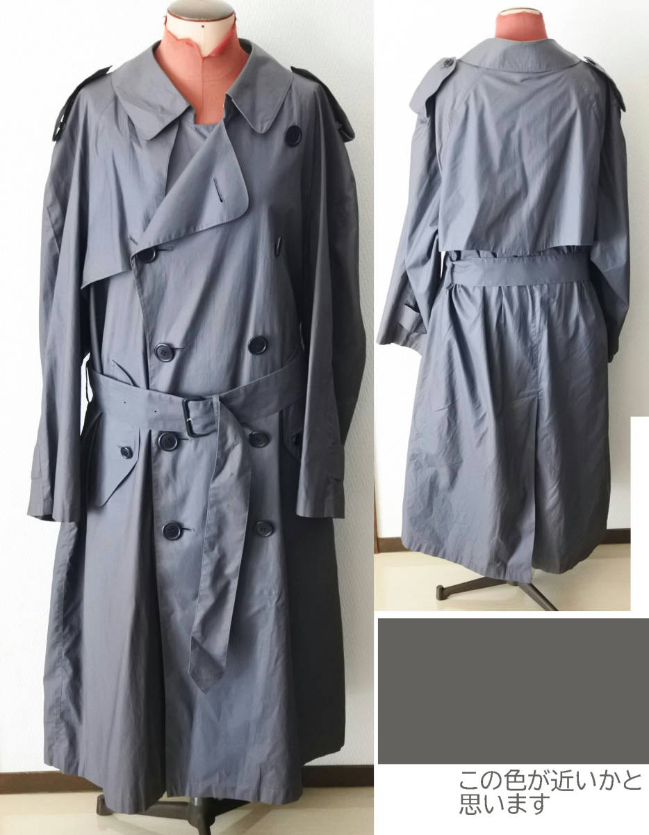 バーバリー Burberrys表記 トレンチコート ダークグレー メンズ 上着 男性用 灰色 上着 
