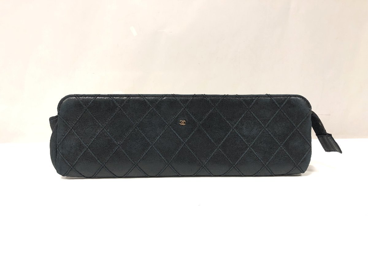 ☆CHANEL シャネル マトラッセ ポーチ ペンケース ココマーク レザー 