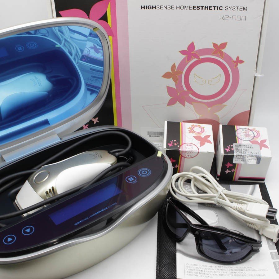 ケノン Ver.8.0 眉脱毛あり カートリッジ3点 スーパープレミアム＋スキン＋ストロング 脱毛器 kenon 本体