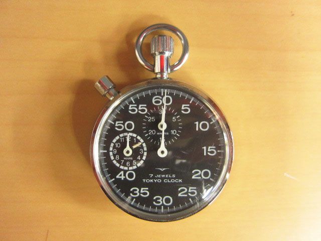 TOKYO CLOCK STOP WATCH 7JEWELS 手巻きストップウォッチ TOKYO Tokyo