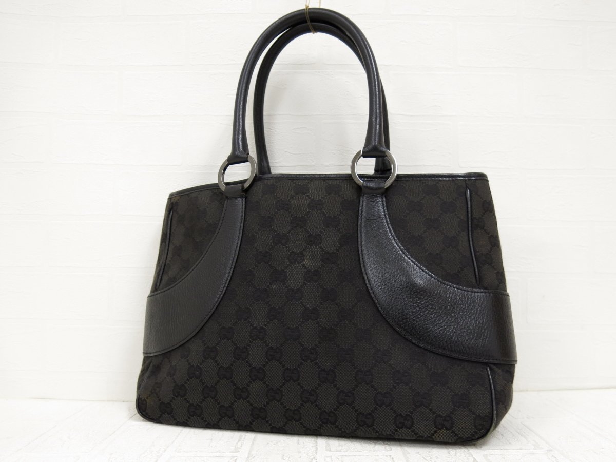 ◇美品◇GUCCI グッチ◇GGキャンバス カーフ レザー 本革◇トート 