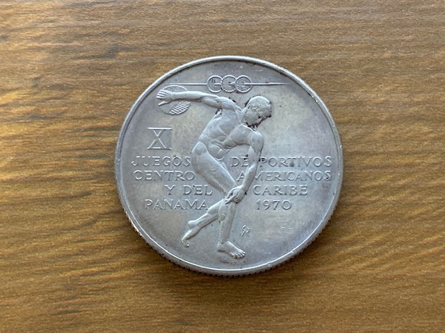 パナマ五輪記念 1970年銘 5バルボア銀貨 パナマ 銀貨 銀925⁄大型銀貨