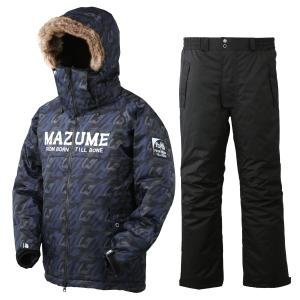 防寒着 マズメ コンタクトオールウェザースーツ マズメブラックカモ L MZFW-635　♪ 送料無料 防寒 オレンジブルー ♪