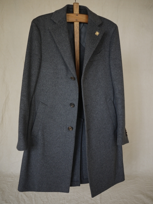 ラルディーニ 46サイズ チェスターコート ウール メルトン LARDINI