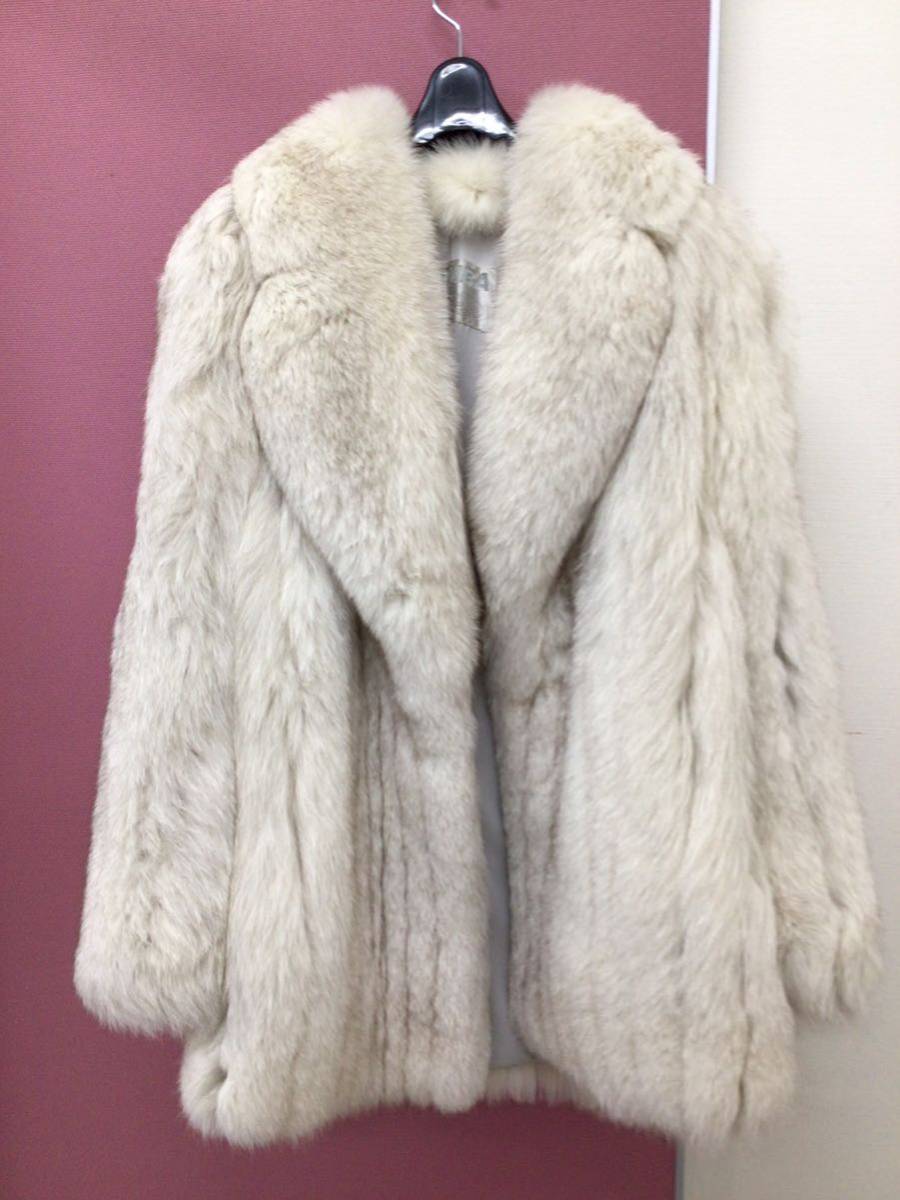 超美品 エンバ 毛皮 FOX 青狐 ファーコート 極艶 鑑定書付き【02】