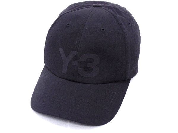 1円 ■極美品■ Y-3 ワイスリー adidas アディダス ヨウジヤマモト コットン キャップ 帽子 表記サイズ58cm ブラック系 AU1399