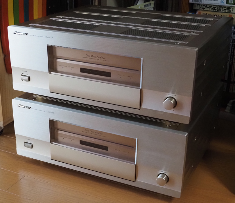 パイオニア 4chパワーアンプ M-AX10 2台 ジャンク PIONEERの入札