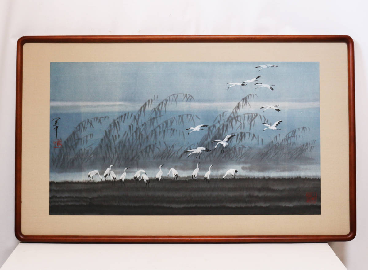 日本画 掛軸 絵画 | 共箱 とても縁起の良い絵柄 双亀 松に