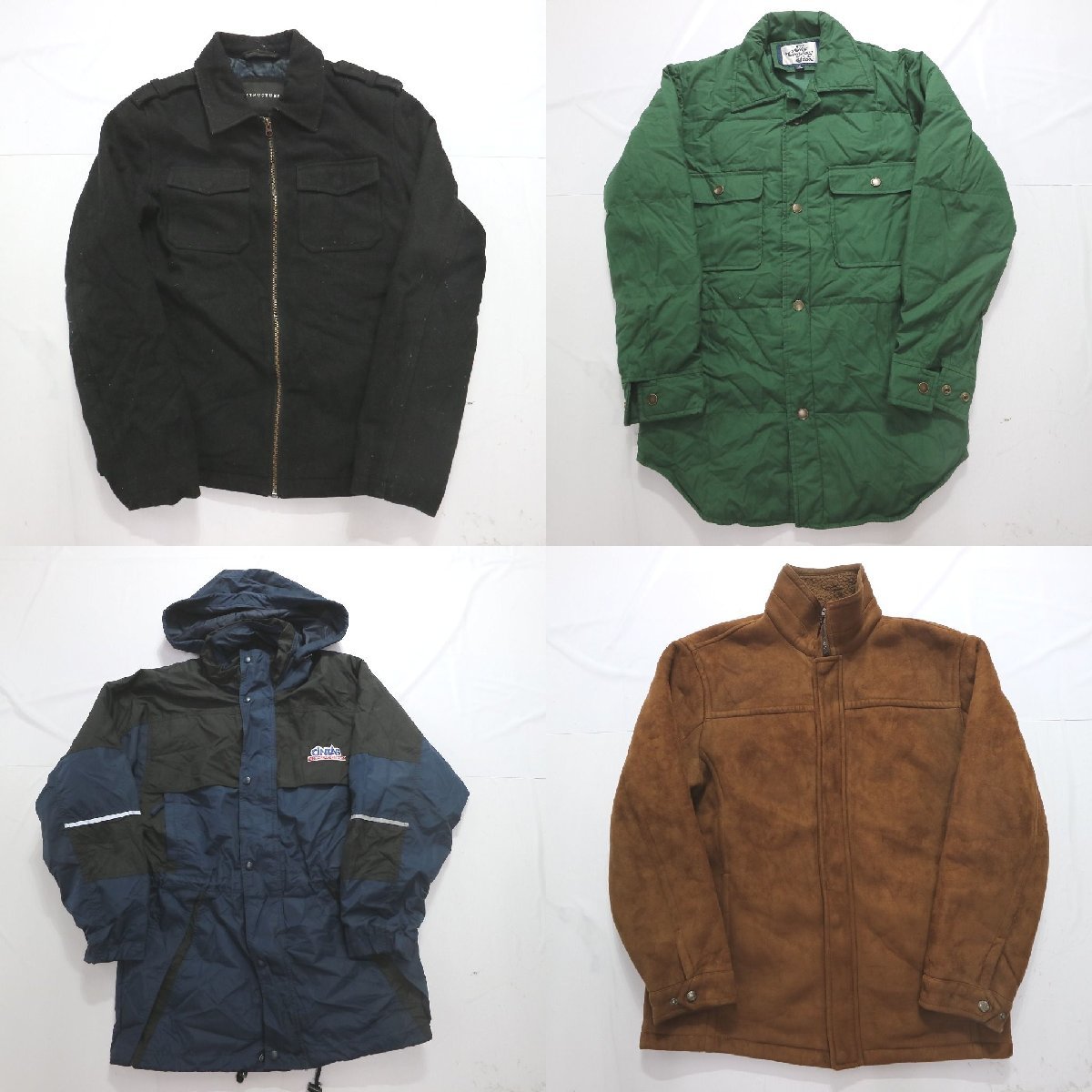 ◎ヘビージャケットMIX set カラー系 ロゴ 他 (メンズS) 4枚セット まとめ売り 古着卸 1円スタート JB2 MQ3534