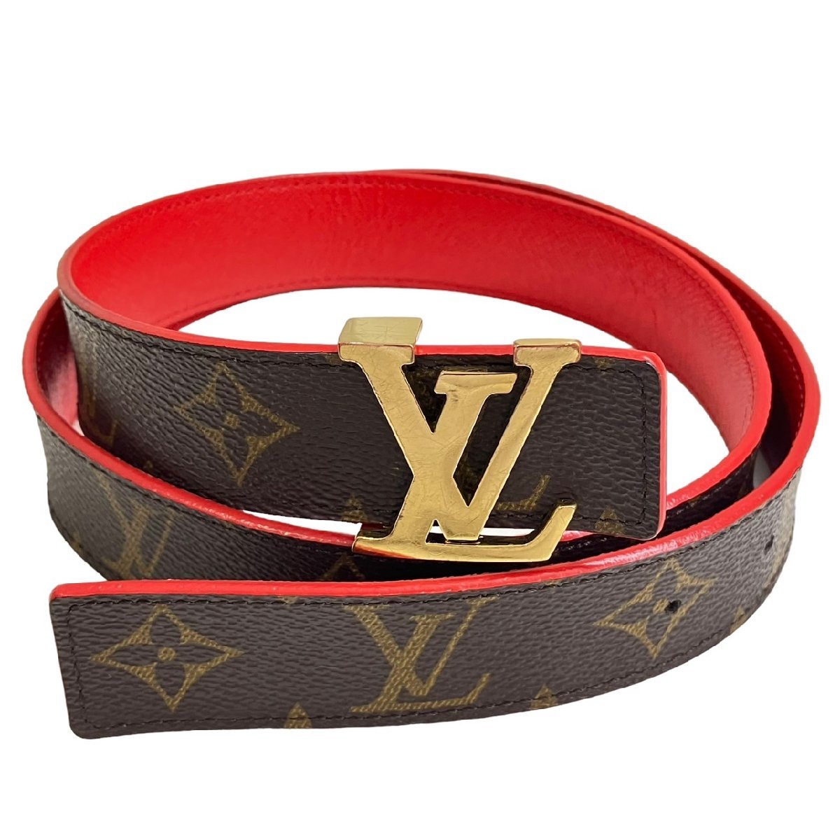 LOUIS VUITTON ルイヴィトン モノグラム サンチュール・LVイニシャル