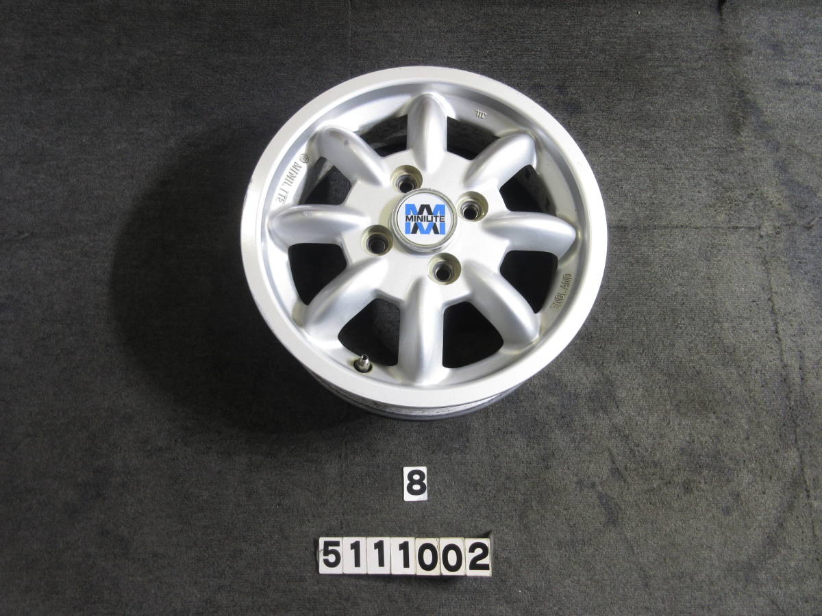 G1496 ②★ダイハツ純正OP オプション MINILITE ミニライト1本★13インチ4.5J＋45 4穴PCD100★ミラジーノ タント ムーヴ スペア