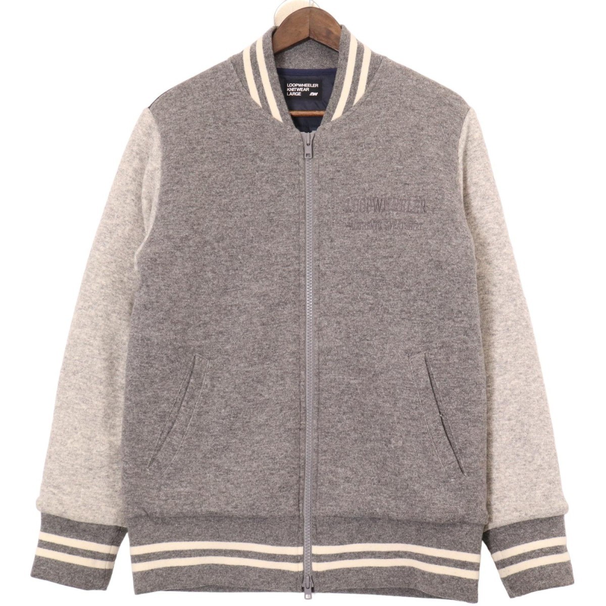 LOOPWHEELER ループウィラー ダウン入り スタジャン スタジアムジャンパー ジャケット 表記サイズL