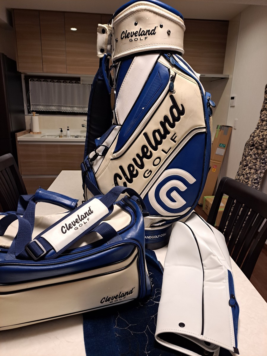 Cleveland Golf キャディバッグ ホワイト/ネイビー/レッド cleveland
