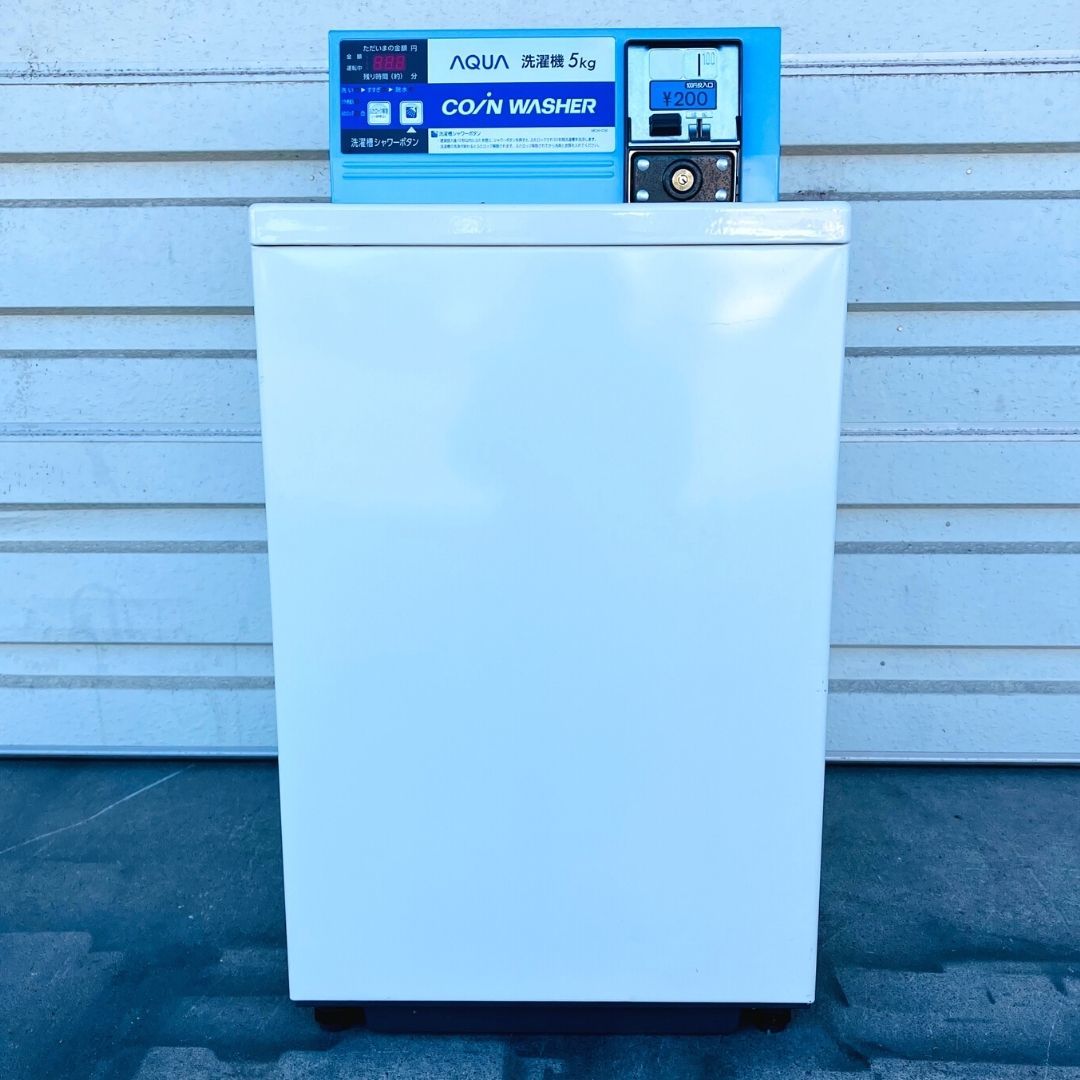 中古】MCW-C50(31) コイン式洗濯機 AQUA 2017年製 5.0kg