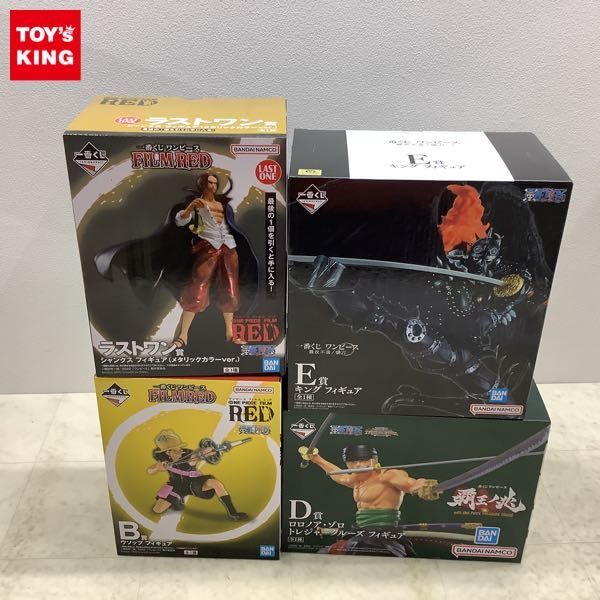 1円〜 一番くじ ONE PIECE FILM RED B賞 ウソップ フィギュア ラストワン賞 シャンクス フィギュア メタリックカラーVer. 他