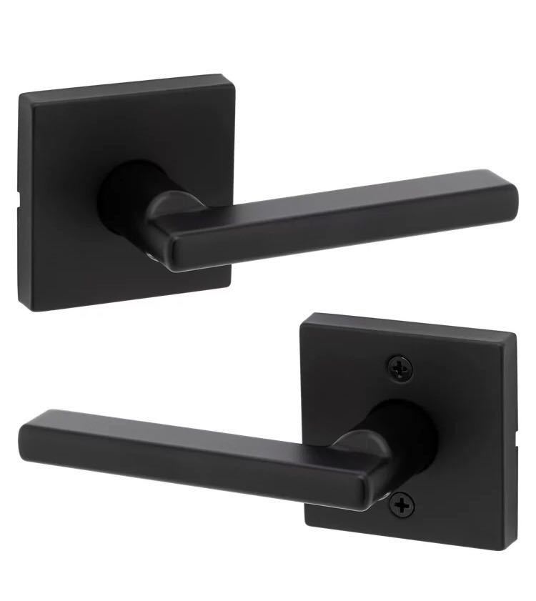Kwikset社レバーハンドル 艶消しブラック〈輸入品〉