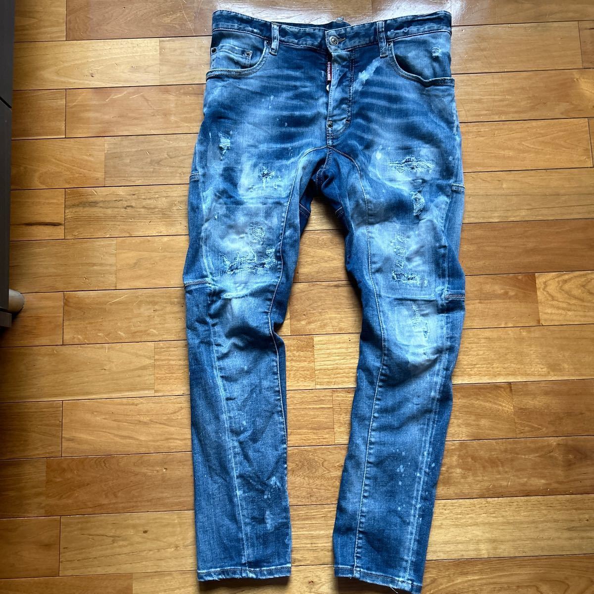1円 DSQUARED2 ディースクエアード ダメージ・ブリーチ加工 デニム