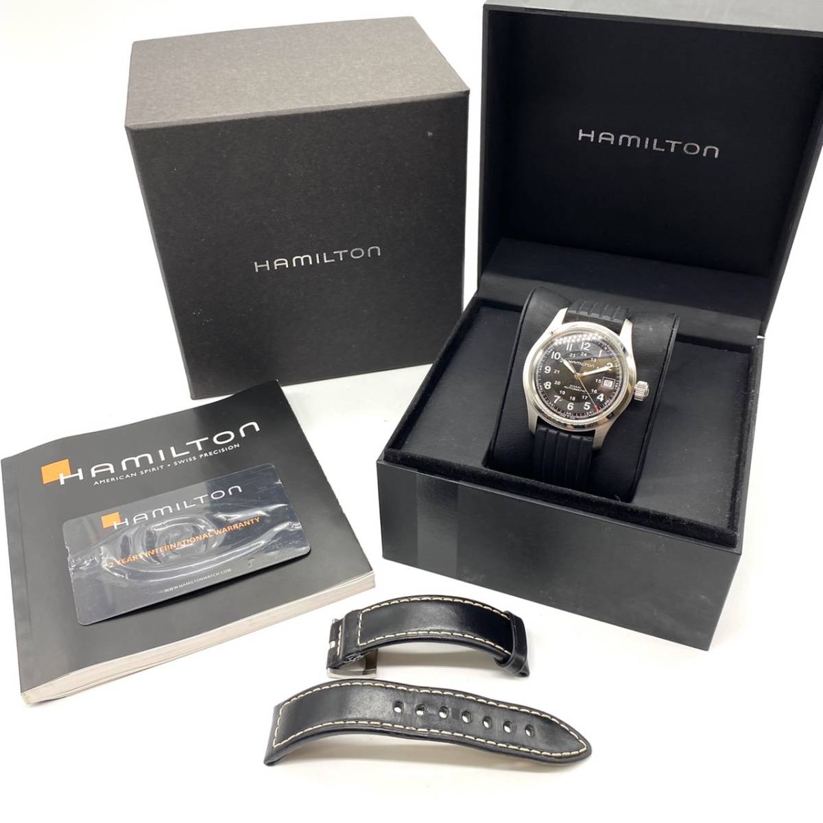 □【稼働品】 HAMILTON ハミルトン H704450 KHAKI カーキ フィールド