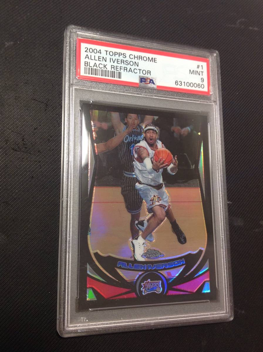 Hot PSA9完璧 超激レア 04-05 Topps Chrome Allen Iverson Ai 