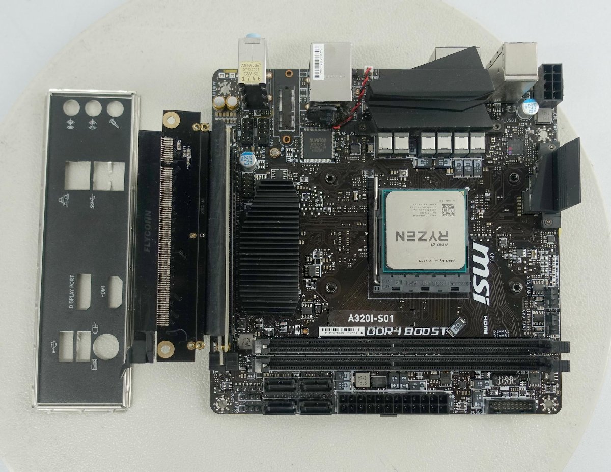 ジャンク扱い】マザーボード MSI A320I-S01/Mini-itx/Soket AM4/DDR4