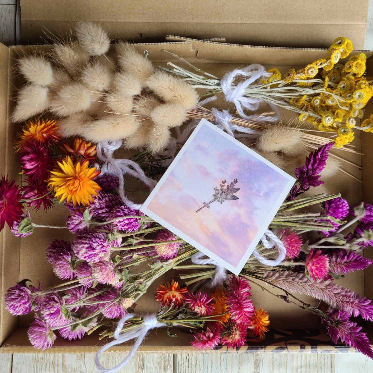 ドライフラワー 素材 詰め合わせ バニーテール 千日紅 ケイトウ 帝王貝細工 クリソセファラム 信州産 花材 リース スワッグ 手作り 飾り_6