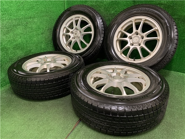 クロスロード等に 20年製 ダンロップ WINTTER MAXX SJ8 215/65R16 ECO FORME アルミ PCD114.3 5H ハブ72 off54 16×6.5J 売切!!