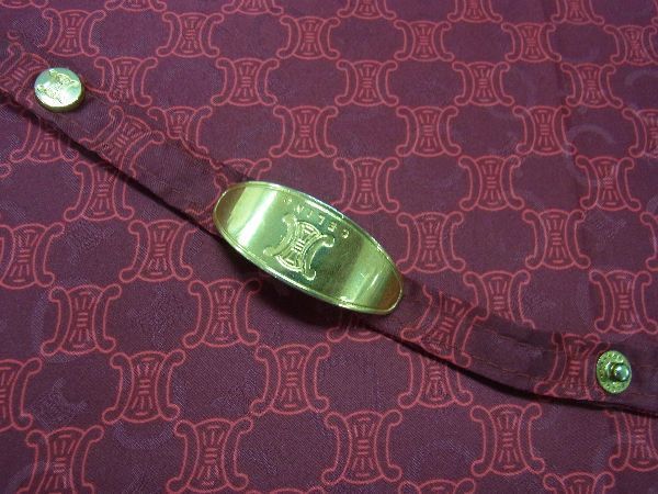 良品セリーヌ 長傘 トリオンフ Cマカダム 総柄 ベージュ 90cm CELINE