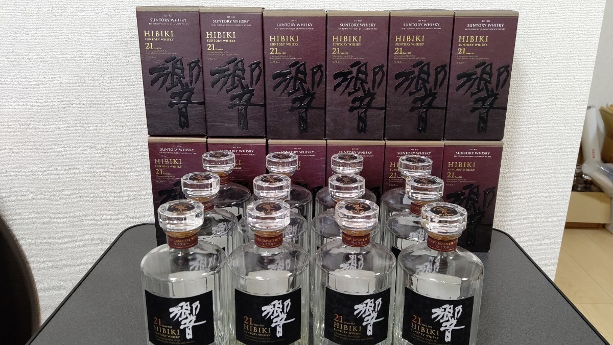 響21年 空瓶+化粧箱12本セット 響21年 SUNTORY サントリー