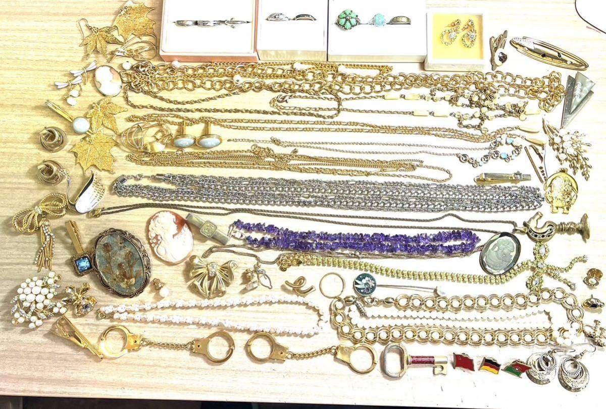 昭和レトロ バブル時代 シルバー 金メッキアクセサリーおまとめ 