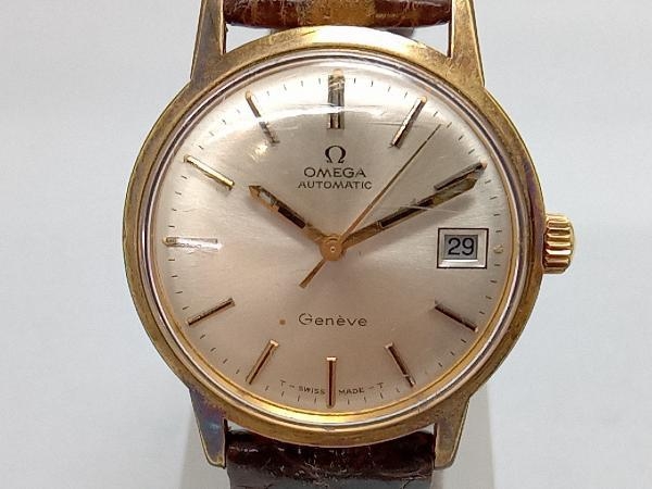 OMEGA オメガ Geneve ジュネーブ 自動巻き 不動品 ジャンク ジャンク 【1円スタート】OMEGA オメガ ジュネーブ 自動巻き 腕時計(ゆ