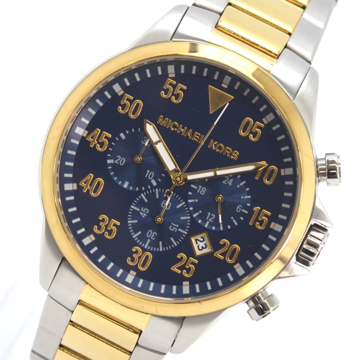 S 1円スタート MICHAEL KORS マイケルコース デイト クロノ S 1円スタート MICHAEL KORS マイケルコース デイト クロノ