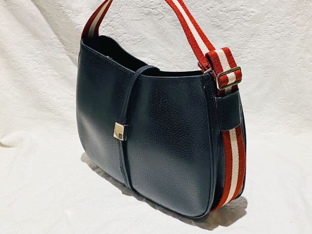 バリー BALLY ハンドバッグ ショルダーバッグ レザー ブラック 本革