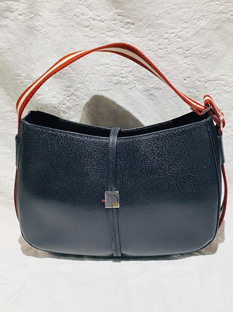 バリー BALLY ハンドバッグ ショルダーバッグ レザー ブラック 本革