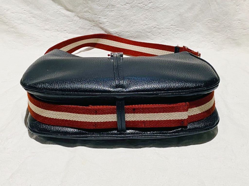 バリー BALLY ハンドバッグ ショルダーバッグ レザー ブラック 本革