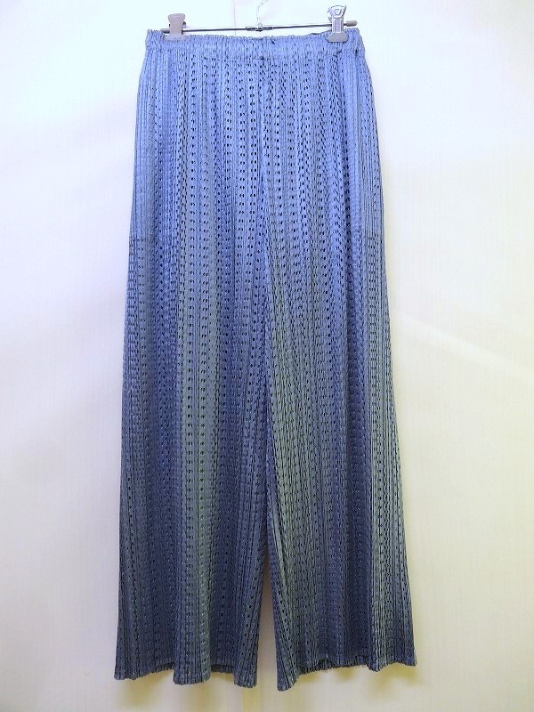 PLEATS PLEASE プリーツガウチョパンツ PLEATS PLEASE プリーツプリーズ プリーツパンチングパンツ 2 PP93