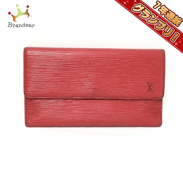 ルイヴィトン LOUIS VUITTON 長財布 M63387 ポルトトレゾールインターナショナル レザー（LVロゴの刻印入り） カスティリアンレッド CA0929