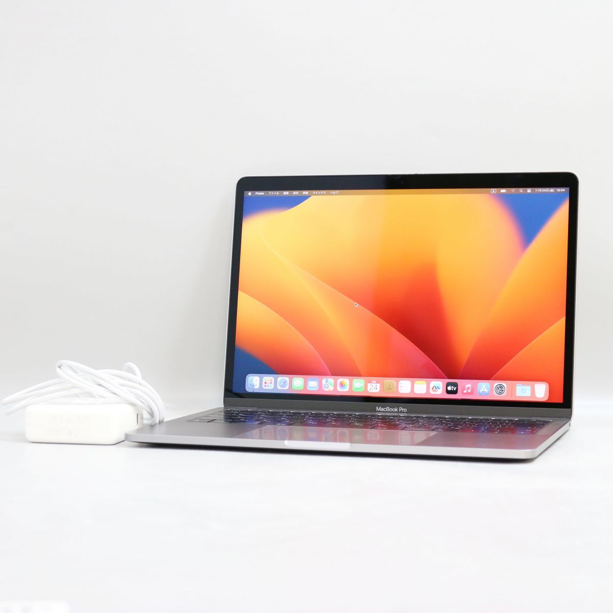 1円スタート Apple MacBook Pro 13-inch， 2017， Two Thunderbolt 3 ports (Core i7-7660U/メモリ16GB/SSD500GB/macOS 13)
