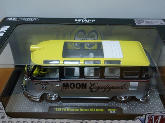 ★M2マシーン 1/24 DETAILS　 GO! with MOON　1959 VW マイクロバス デラックス USA モデル　　ムーンアイズ　未開封★