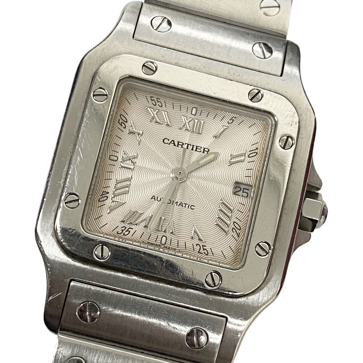 Cartier W20040D6 サントスガルベ LM ステンレススチール 自動巻き メンズ 腕時計　カルティエ 付属品あり