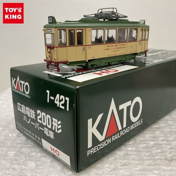 1円〜 動作確認済 KATO HOゲージ 1-421 広島電鉄200形 ハノーバー電車