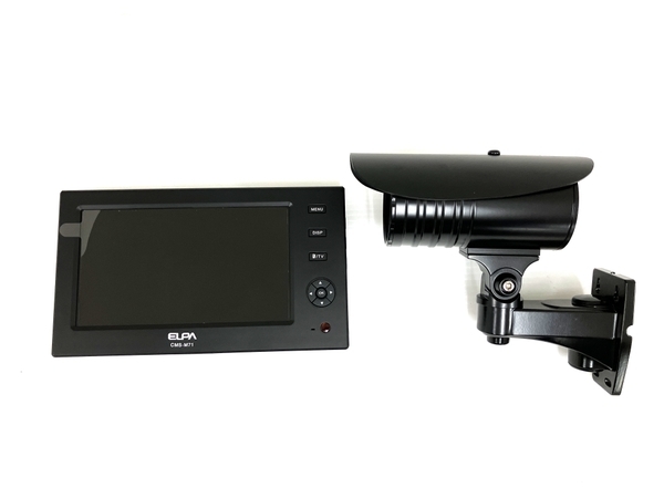 ELPA cms-7110 ワイヤレスカメラ モニターセット 7型 2.4GHz 録画機能 防犯 家電 エルパ 中古 美品 O8299146