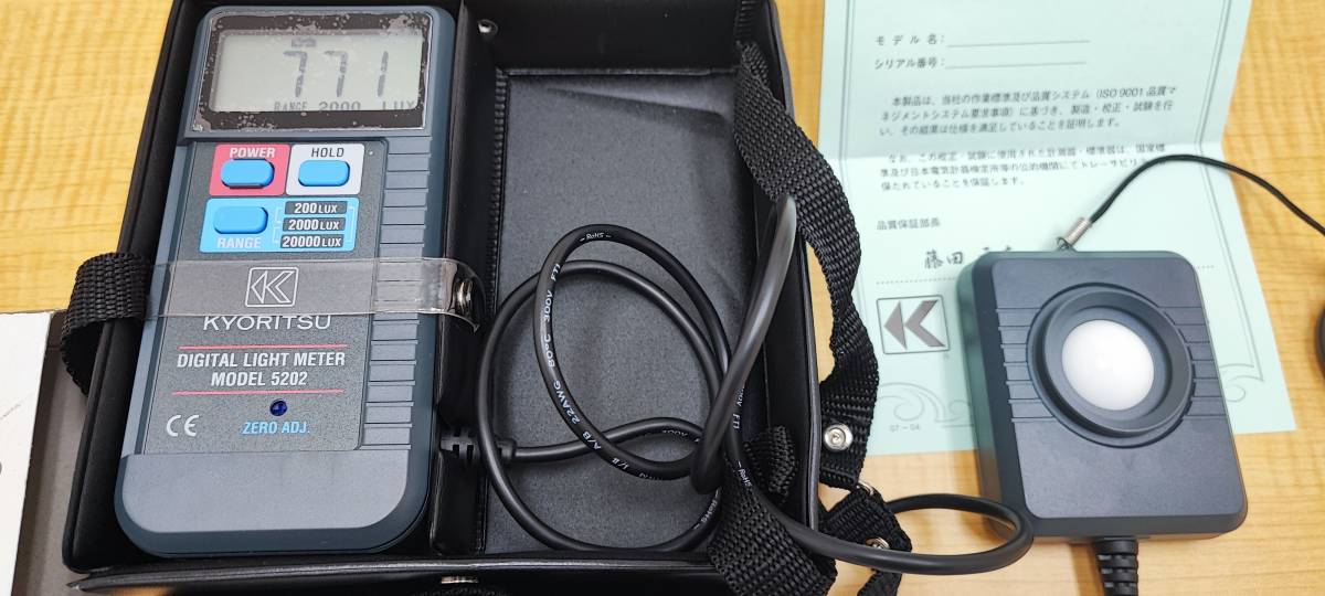デジタル照度計 共立電気計器 0 - MODEL5202 KYORITSU MODEL 5202 