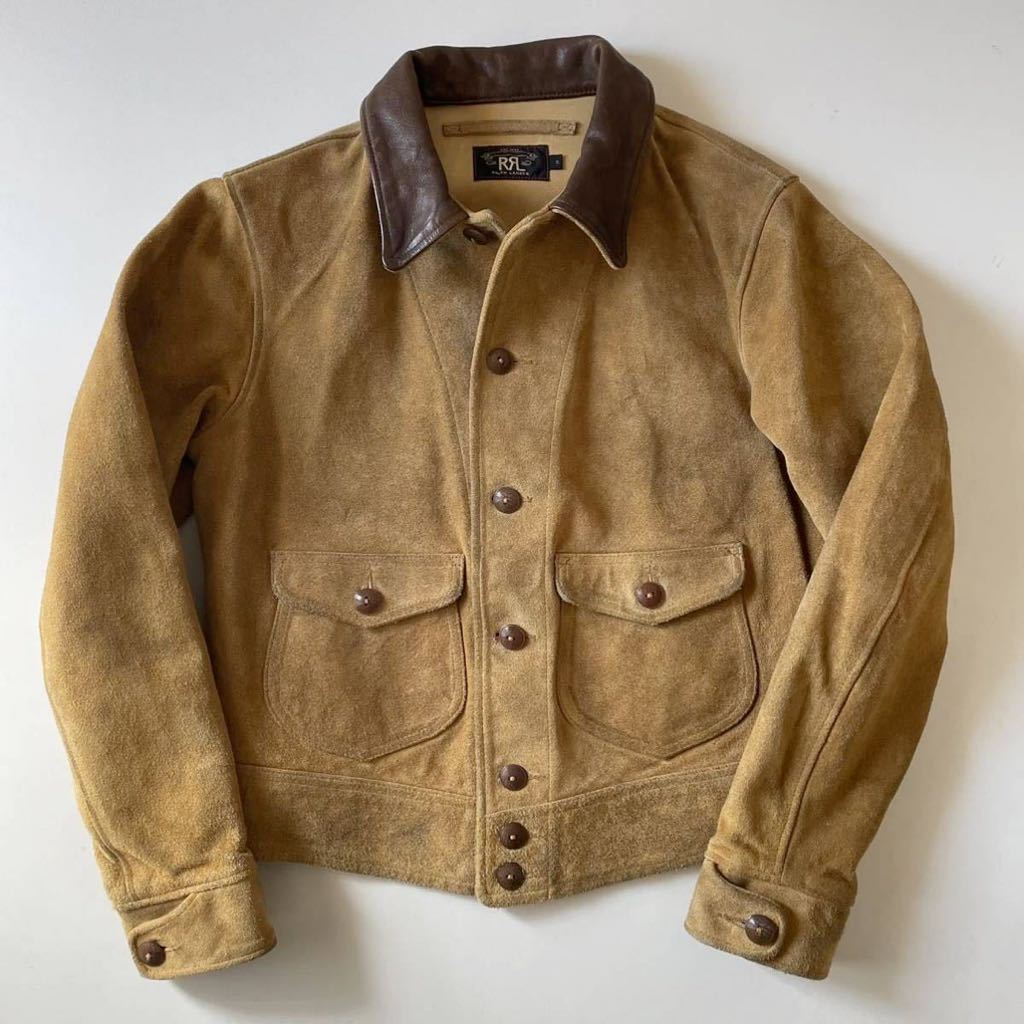名作/ジョニーデップ着】RRL “Skinner Jacket” S レザー スウェード