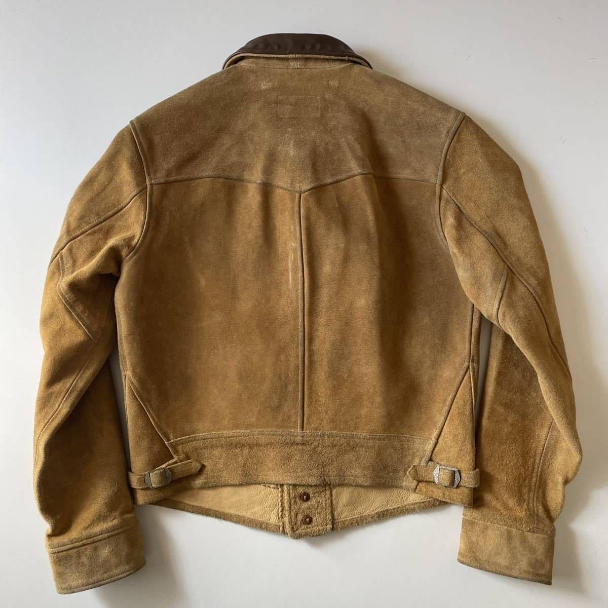名作/ジョニーデップ着】RRL “Skinner Jacket” S レザー スウェード