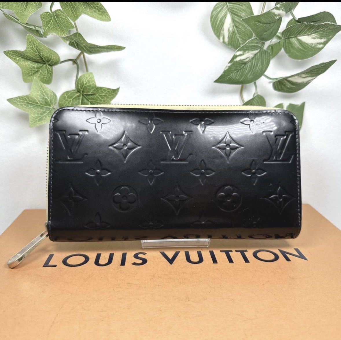 1円 LOUIS VUITTON ルイヴィトン 長財布 ラウンドファスナー ヴェルニ