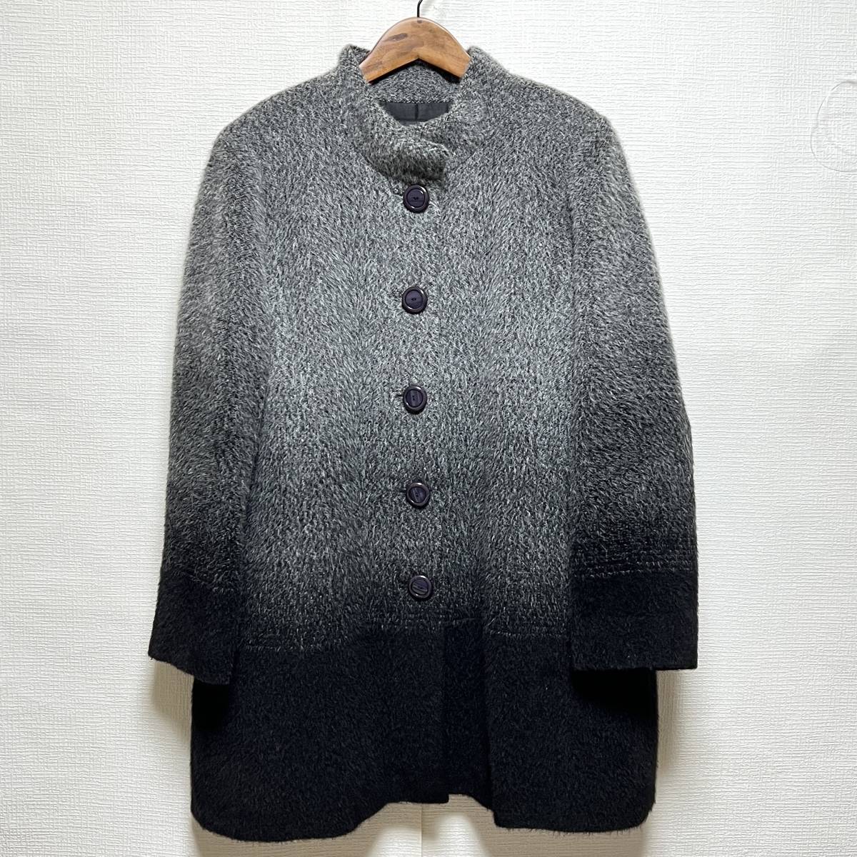 レリアン Leilian レディース コート アルパカ混 グレー系 サイズ13＋ ゆうパック可 (850765)