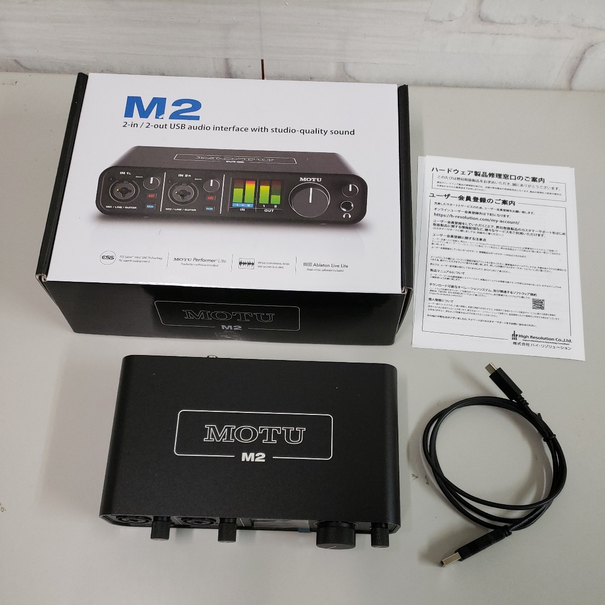 512y0106☆MOTU M2 2 オーディオインターフェイス MOTU M2 オーディオ