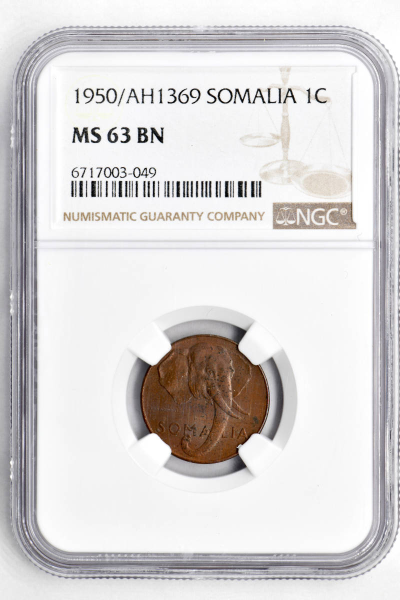 1円〜【金曜日終了】1950/AH1369 ソマリア 1C銅貨 NGC MS63BN 未使用 世界コイン 古銭 貨幣 硬貨 銀貨 金貨 銅貨【決済期限火曜日】